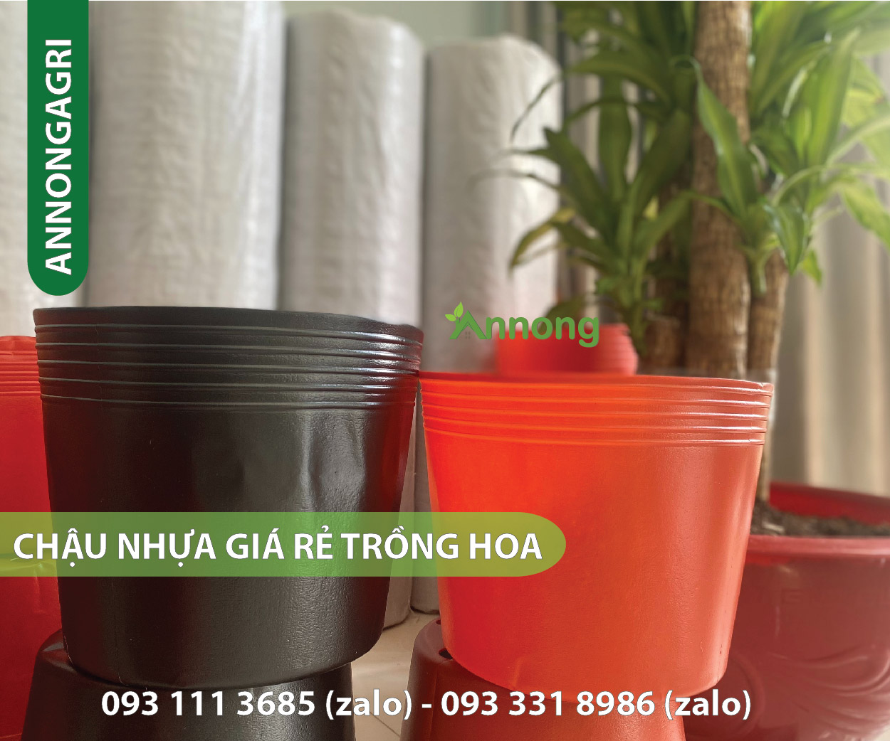 Chậu nhựa trồng cây màu đen c5 đến c21