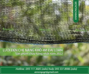 Lưới đen che nắng khổ 4m Đài Loan tại An Nông Agri