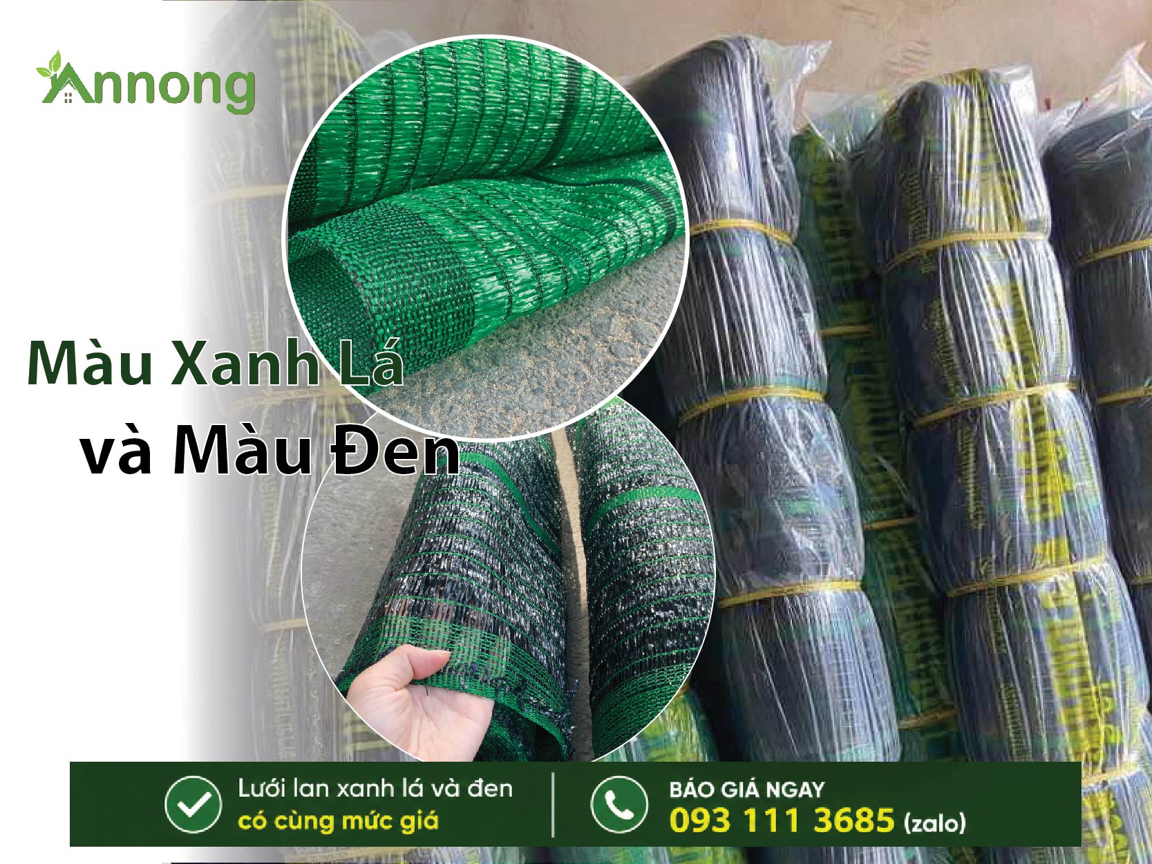 Lưới lan màu xanh lá và màu đen
