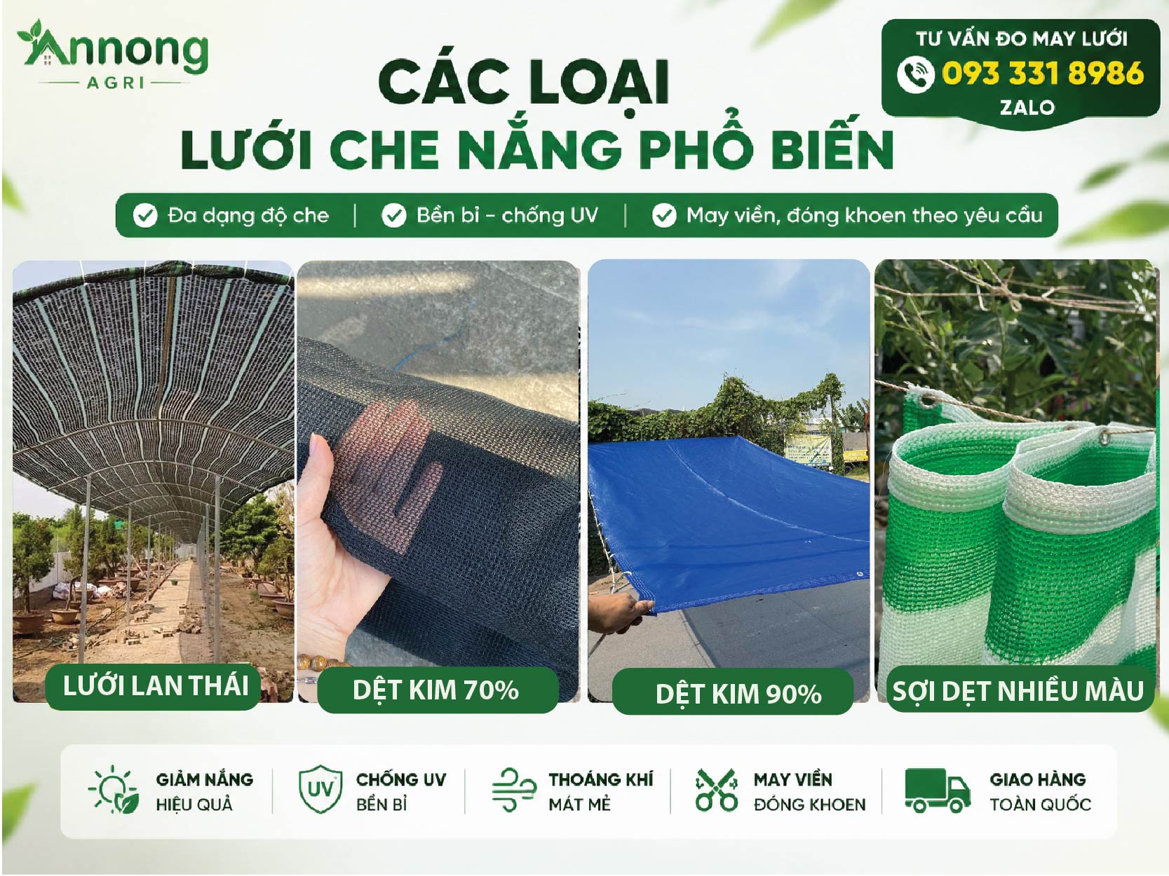 Các loại lưới che nắng phổ biến