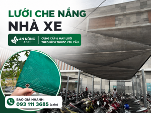 Khu vực đỗ ô tô được che bằng lưới ngoài trời