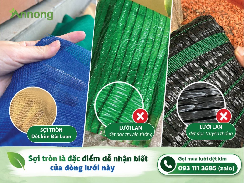 Cấu tạo sợi tròn trên lưới Đài Loan