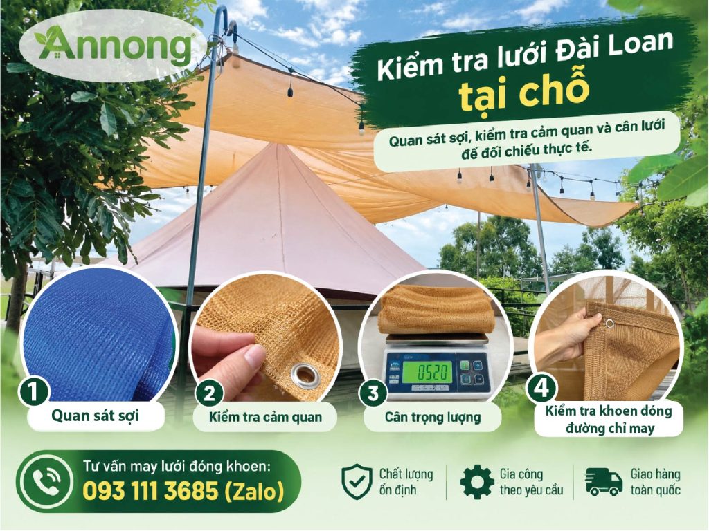 Kiểm tra lưới dệt kim Đài Loan tại chỗ