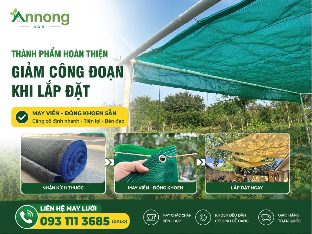 Lợi ích của lưới che nắng may viền và đóng khoen