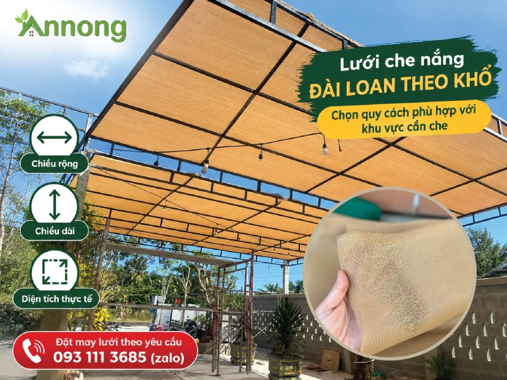 Lưới Đài Loan lựa chọn theo chiều rộng và kích thước công trình