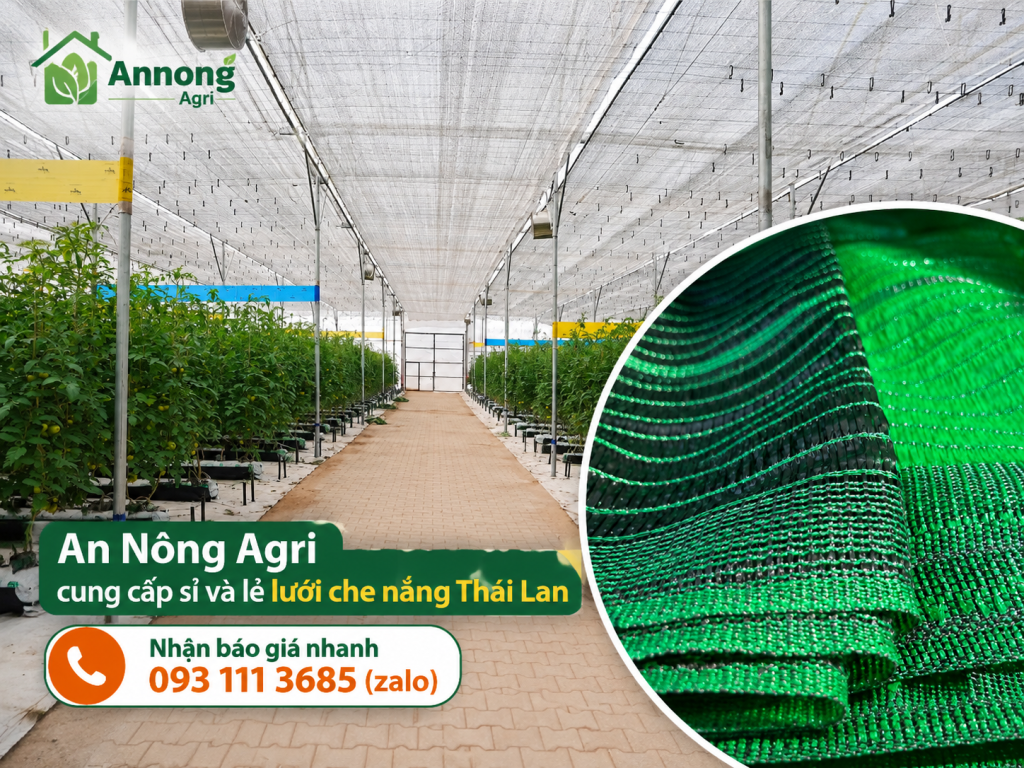 Lưới che nắng Thái Lan ứng dụng cho cây trồng