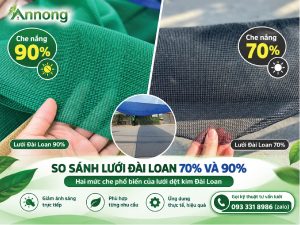 Lưới che nắng Đài Loan 70% và 90%