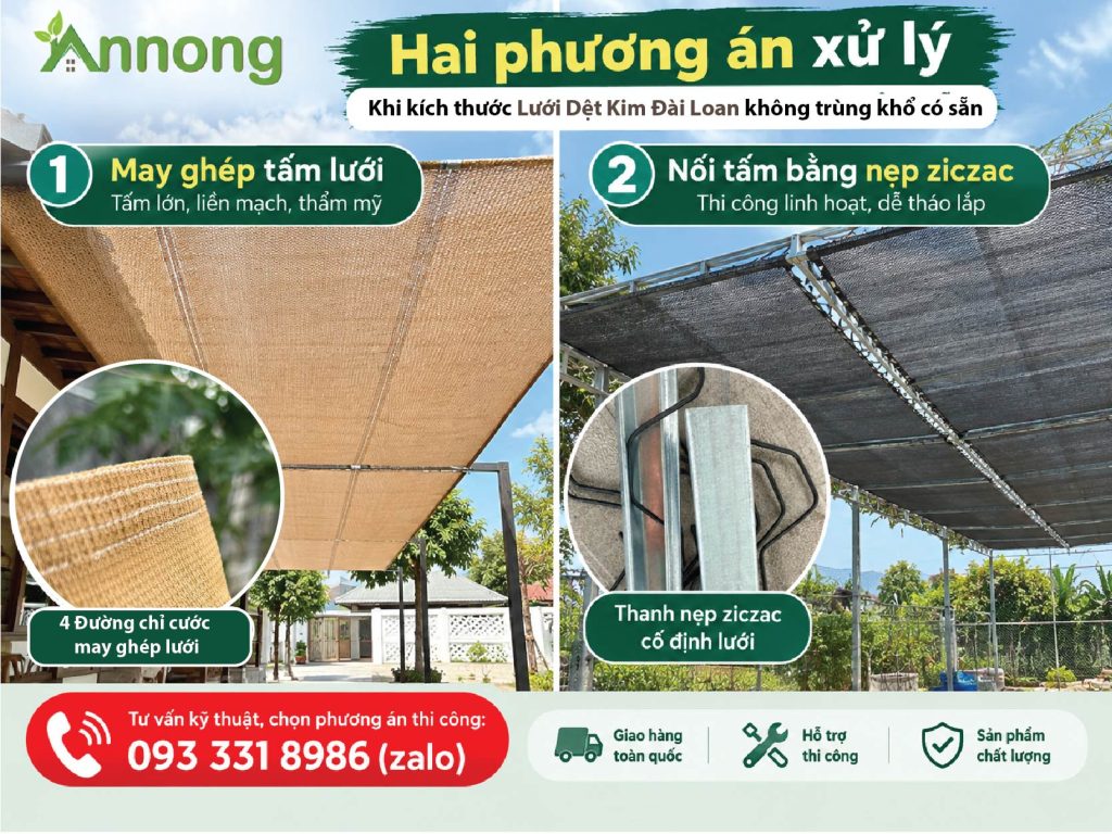 So sánh may ghép và nối lưới bằng nẹp ziczac