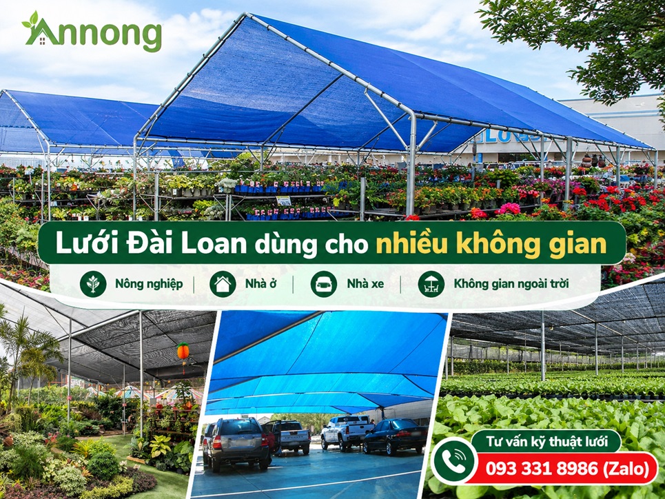 Lưới che nắng Đài Loan ứng dụng cho nhiều không gian