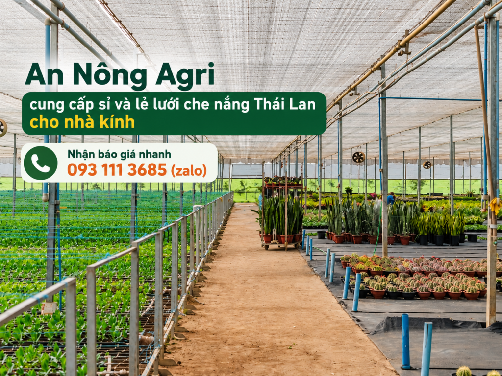 Ứng dụng lưới che nắng Thái Lan cho nhà kính
