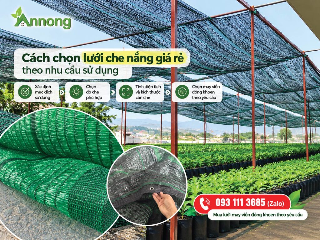 Cách chọn lưới che nắng giá rẻ theo nhu cầu sử dụng
